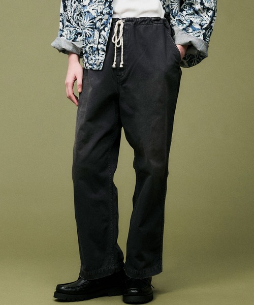 ワイドパンツ パンツ 「ATELLIER WELLS BY JOHNBULL」フレンチワークイージーパンツ メンズ レディースの画像