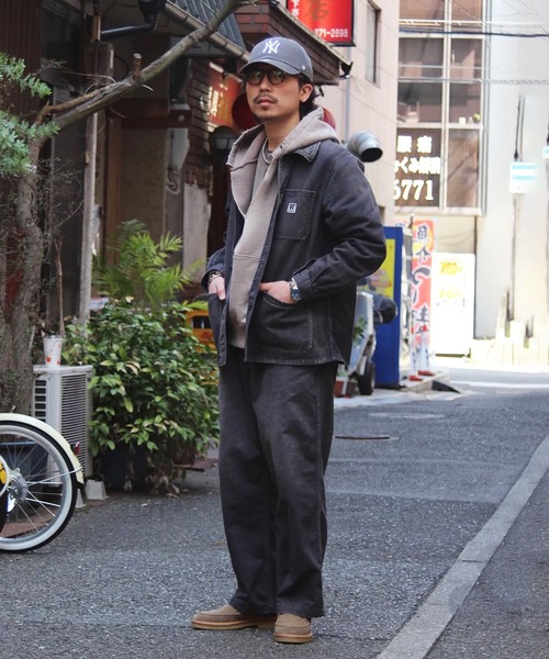 ワイドパンツ パンツ 「ATELLIER WELLS BY JOHNBULL」フレンチワークイージーパンツ メンズ レディースの画像