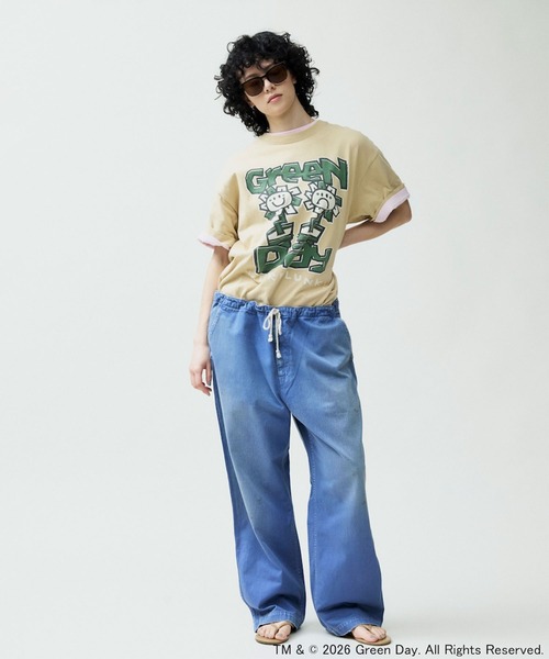 ワイドパンツ パンツ 「ATELLIER WELLS BY JOHNBULL」フレンチワークイージーパンツ メンズ レディースの画像