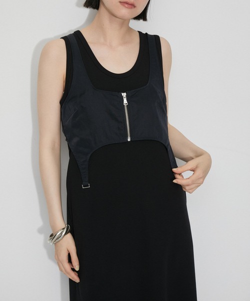 ADAM ET ROPE'（アダムエロペ） ノースリーブワンピース FREE ブラック