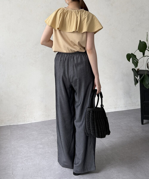 「Chez toi」 イージーパンツ FREE ブルー レディース_画像9