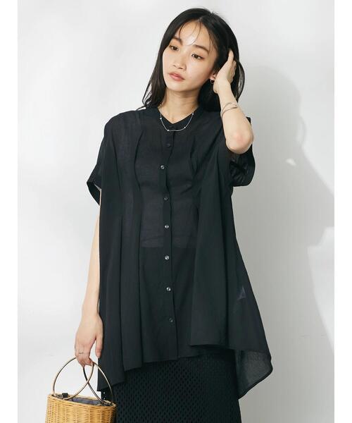 「CRAFT STANDARD BOUTIQUE」 半袖チュニック FREE ブラック レディース_画像3