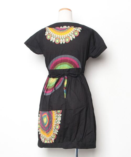 「Desigual」 半袖ワンピース S ブラック レディース_画像2