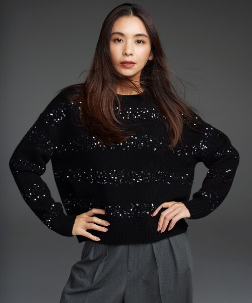 おまとめ3点　23区　ニジュウサンク　ニット　長袖 23区（ニジュウサンク） 長袖ニット 38 ブルー レディース : ZOZOTOWN