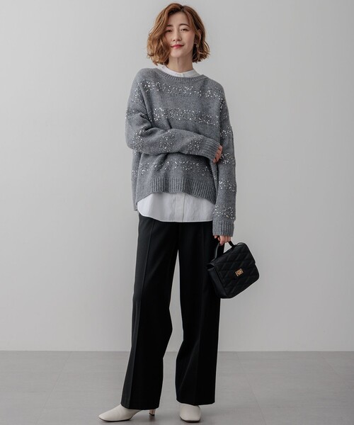 23区（ニジュウサンク） 長袖ニット 32 グレー レディース : ZOZOTOWN