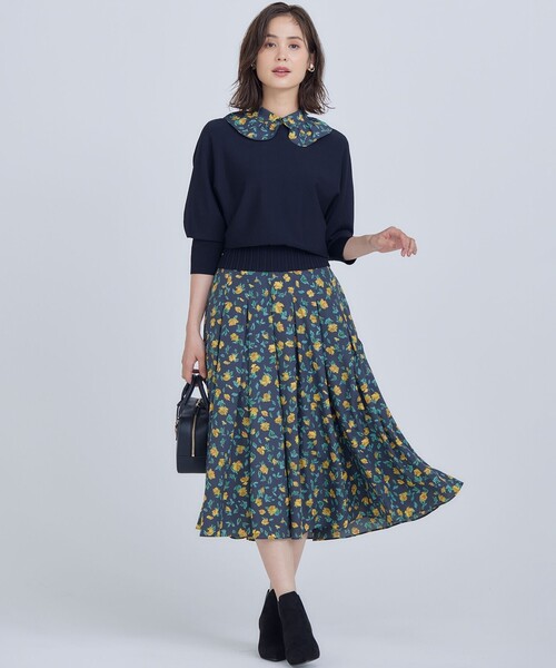 「組曲」 ノースリーブニット 2 レッド レディース_画像2