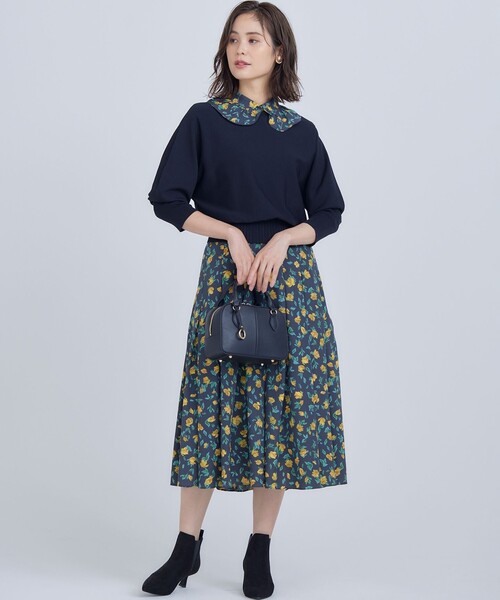 「組曲」 ノースリーブニット 2 レッド レディース_画像3