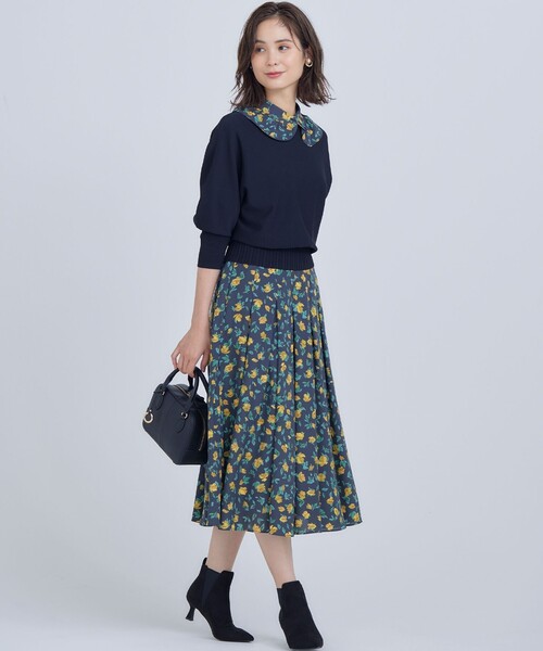 「組曲」 ノースリーブニット 2 レッド レディース_画像4