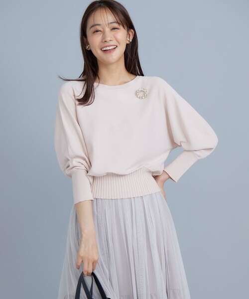 「組曲」 ノースリーブニット 2 レッド レディース_画像5