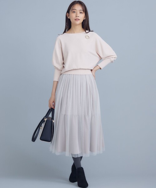 「組曲」 ノースリーブニット 2 レッド レディース_画像7