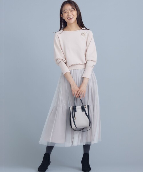 「組曲」 ノースリーブニット 2 レッド レディース_画像8