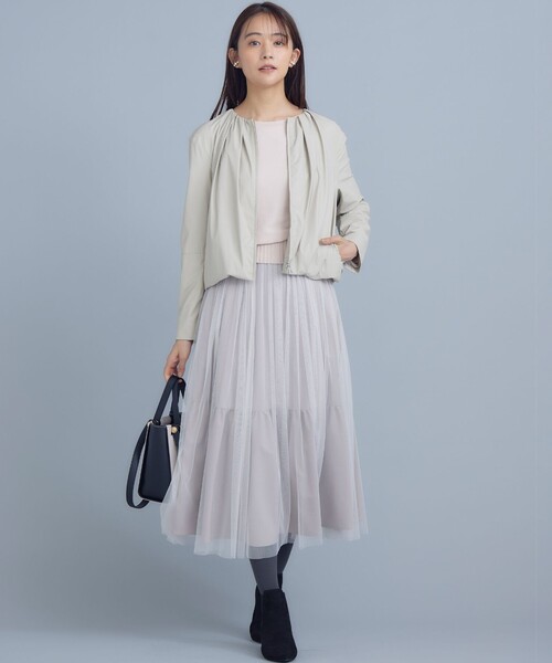 「組曲」 ノースリーブニット 2 レッド レディース_画像9