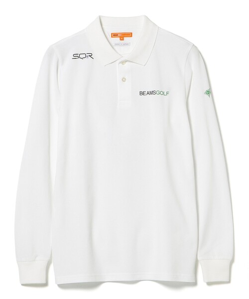 【美品】BEAMSGOLF ビームスゴルフ　メンズ長袖ポロシャツ　M BEAMS GOLF（ビームス ゴルフ）ORANGE LABEL / アーチロゴ 切替え