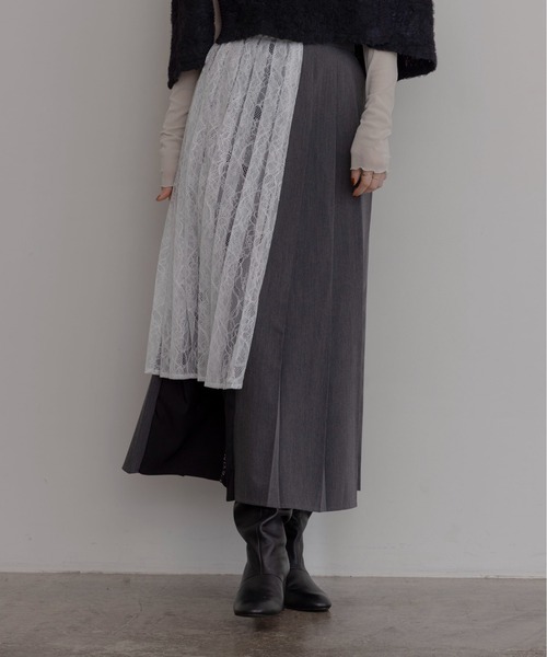 Eimee Law（エイミーロウ） スカート プリーツレイヤード3TEXロング