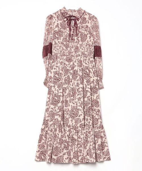 Her lip to ペイズリー長袖ワンピース S ピンク レディース : ZOZOTOWN