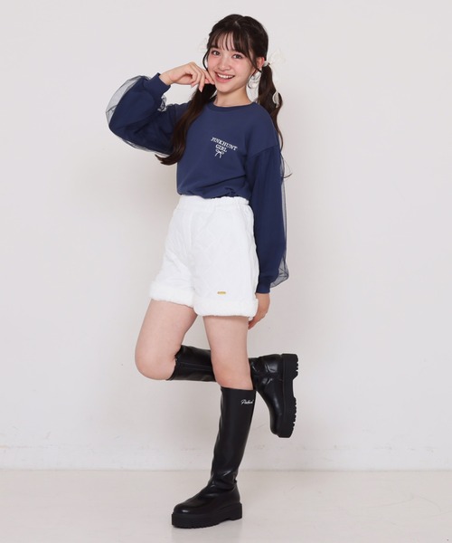 PINKHUNT（ピンクハント） パンツ 裾ファーキルティングショートパンツ