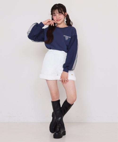 PINKHUNT（ピンクハント） パンツ 裾ファーキルティングショートパンツ