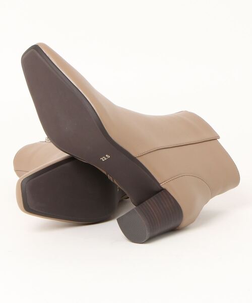 「neue diffusion」 ショートブーツ 23.5cm ダークベージュ レディース_画像5