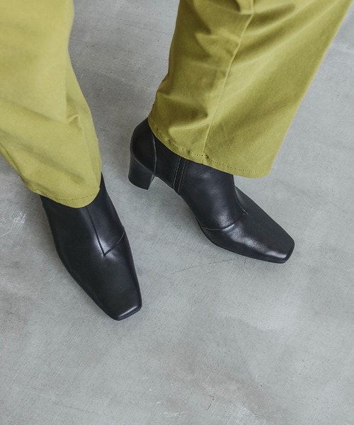 「neue diffusion」 ショートブーツ 23.5cm ダークベージュ レディース_画像8