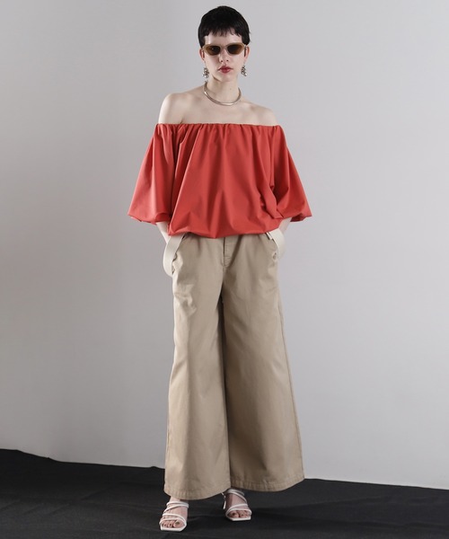 「ROSE BUD」 7分袖ブラウス ONE SIZE ネイビー レディース_画像3