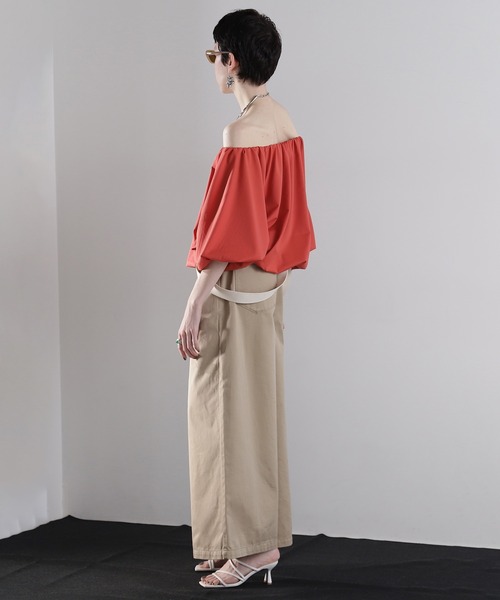 「ROSE BUD」 7分袖ブラウス ONE SIZE ネイビー レディース_画像4