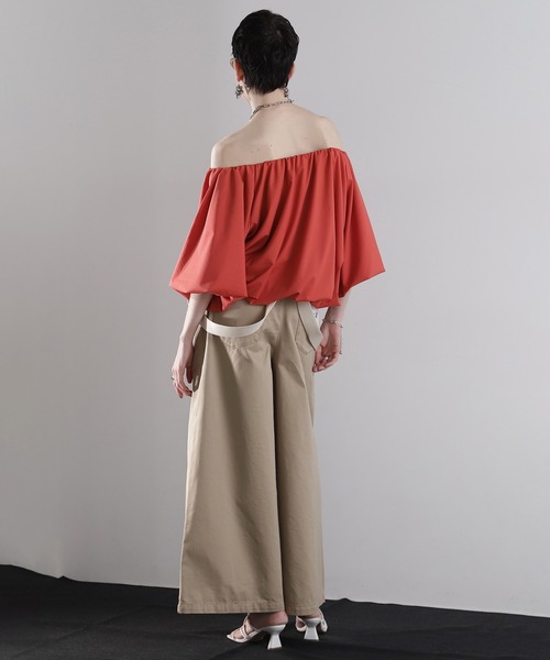 「ROSE BUD」 7分袖ブラウス ONE SIZE ネイビー レディース_画像5