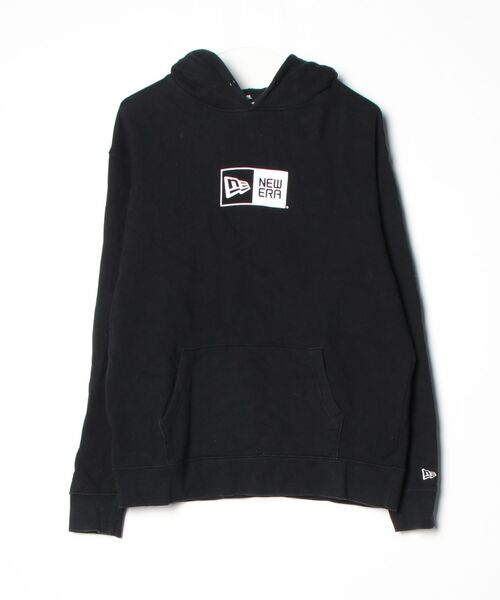 メンズ グレー裏起毛パーカー（プルオーバー）・ブラックTシャツ 2点セット【L】 NEW ERA（ニューエラ） プルオーバーパーカー L ブラック メンズ