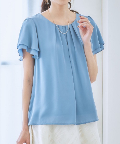 「7days Life Styling」 「theodore」半袖ブラウス LL ミント レディース_画像9