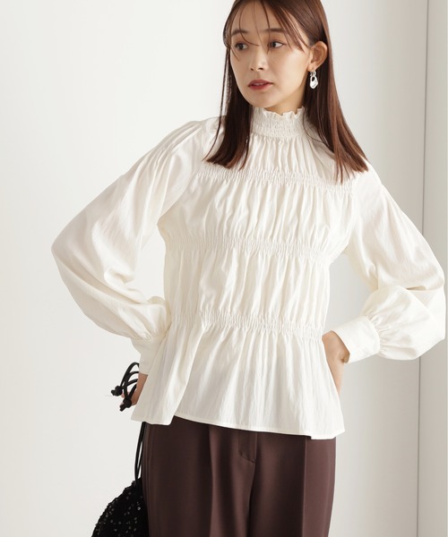 「N.(N. Natural Beauty Basic)」 長袖ブラウス MEDIUM オフホワイト レディース_画像3