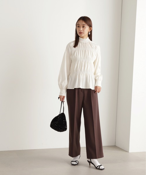「N.(N. Natural Beauty Basic)」 長袖ブラウス MEDIUM オフホワイト レディース_画像4
