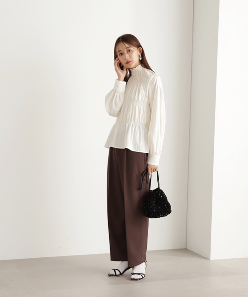 「N.(N. Natural Beauty Basic)」 長袖ブラウス MEDIUM オフホワイト レディース_画像5