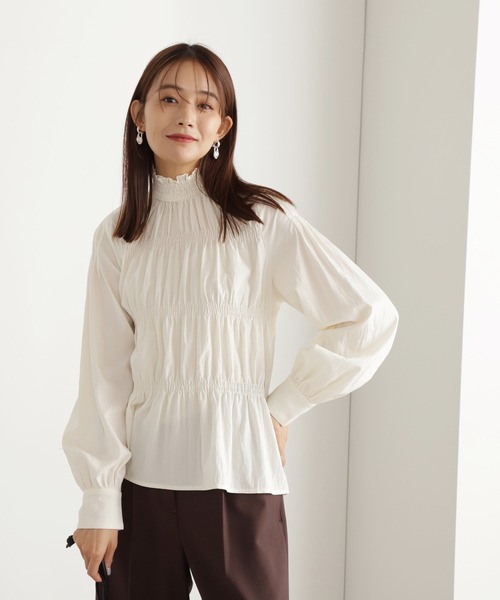 「N.(N. Natural Beauty Basic)」 長袖ブラウス MEDIUM オフホワイト レディース_画像7