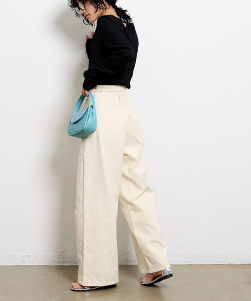 「THE YOn」 デニムパンツ MEDIUM グレー レディース_画像7