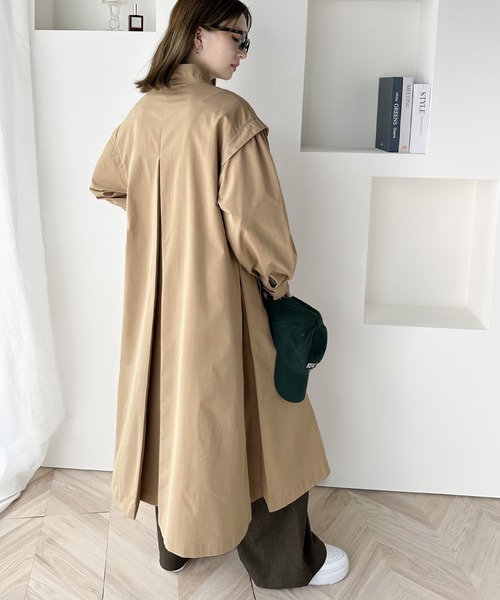 「classicalelf」 トレンチコート LARGE グレイッシュベージュ レディース_画像2