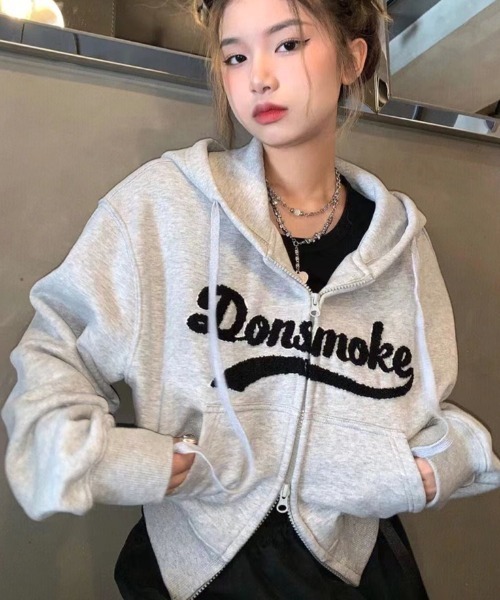 SHEENA（シーナ） パーカー サガラ刺繍ダブルジップパーカー