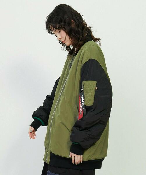 「FRAPBOIS」 ブルゾン M オリーブ レディース_画像3