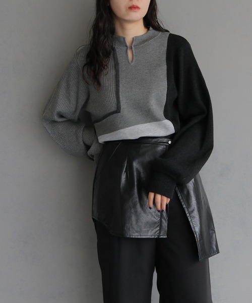 「&g'aime」 長袖ニット FREE カーキ レディース_画像3