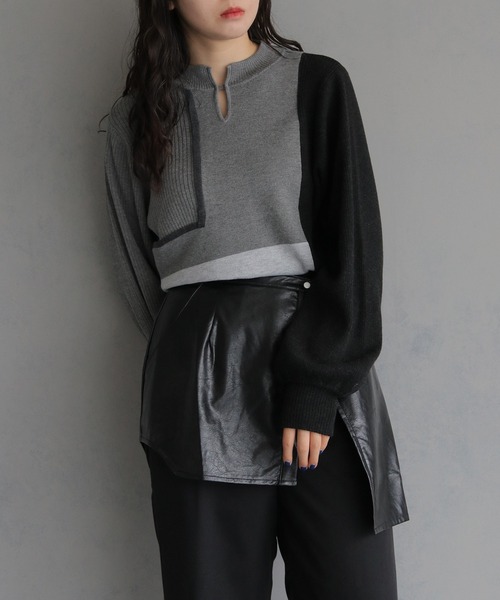 「&g'aime」 長袖ニット FREE カーキ レディース_画像6