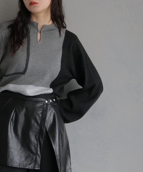 「&g'aime」 長袖ニット FREE カーキ レディース_画像7