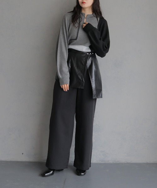 「&g'aime」 長袖ニット FREE カーキ レディース_画像9