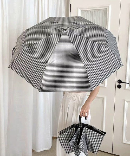 日傘 折りたたみ傘 折り畳み 晴雨兼用 晴雨兼用レトロチェック折り畳み