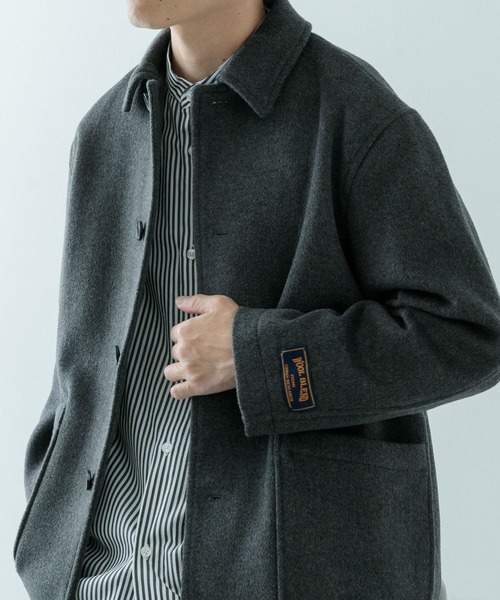 「ITEMS URBANRESEARCH」 ステンカラーコート MEDIUM ブラック メンズ_画像2