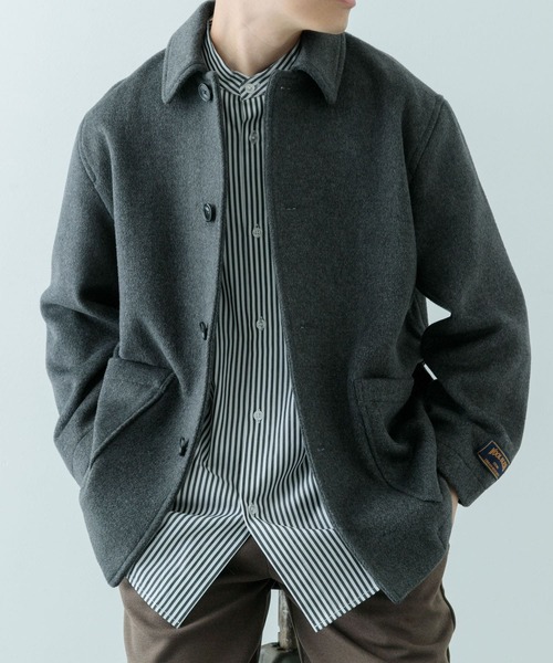 「ITEMS URBANRESEARCH」 ステンカラーコート MEDIUM ブラック メンズ_画像4