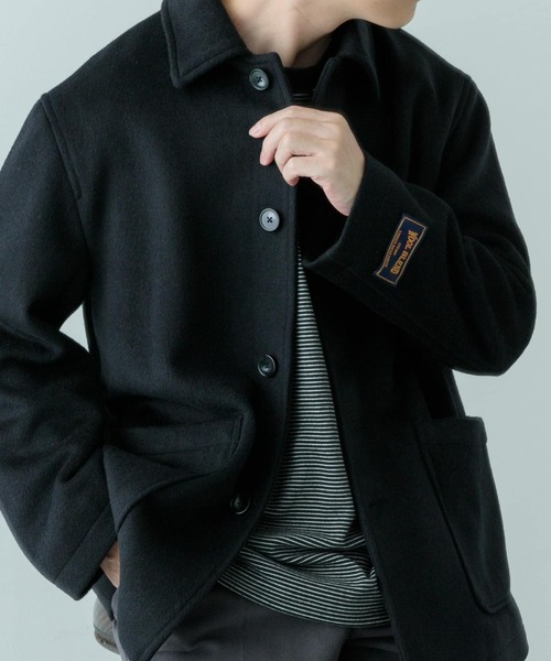 「ITEMS URBANRESEARCH」 ステンカラーコート MEDIUM ブラック メンズ_画像8