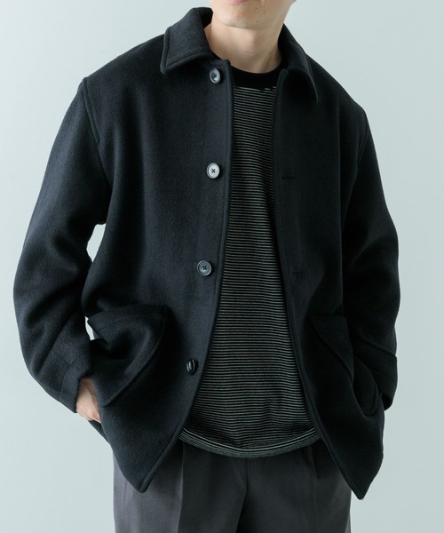 「ITEMS URBANRESEARCH」 ステンカラーコート MEDIUM ブラック メンズ_画像9