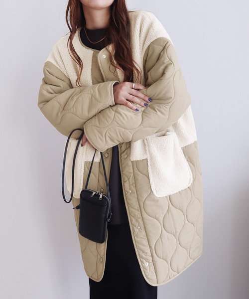 「reca」 コート M カーキ レディース_画像3