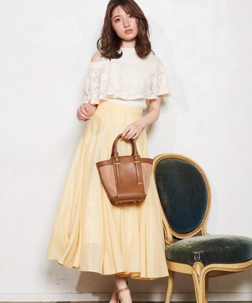 「NOELA」 フレアスカート S グリーン レディース_画像4