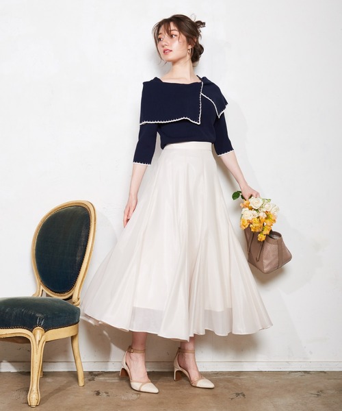 「NOELA」 フレアスカート S グリーン レディース_画像5