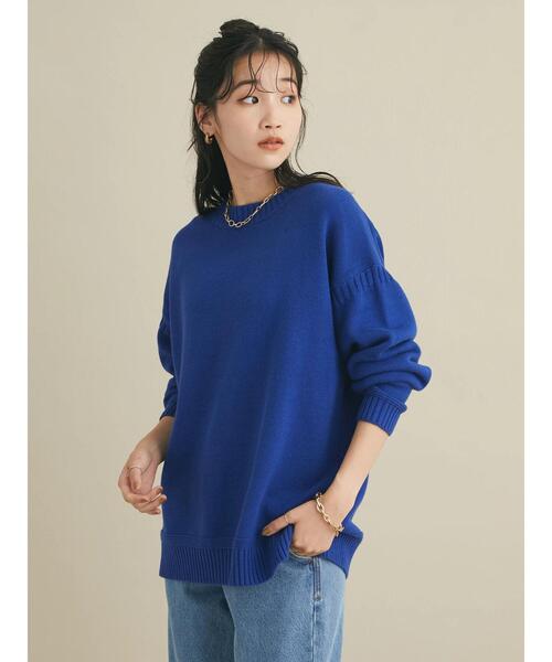 「CRAFT STANDARD BOUTIQUE」 長袖ニット FREE ブルー レディース_画像5