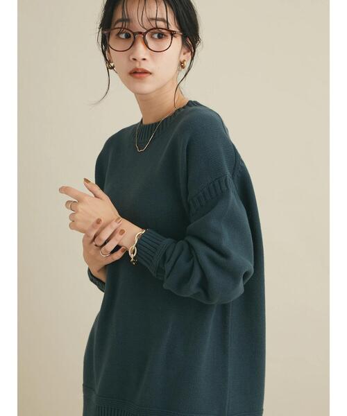 「CRAFT STANDARD BOUTIQUE」 長袖ニット FREE ブルー レディース_画像6